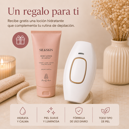 IPL SilkGlow™ – Depilación en Casa + locion hidratante de REGALO