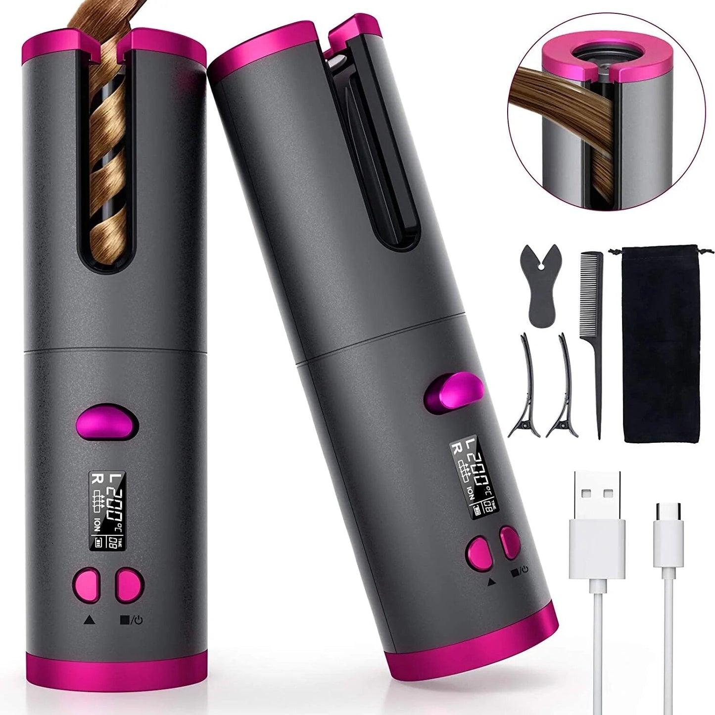LuxeCurl Pro Rizador de pelo automático