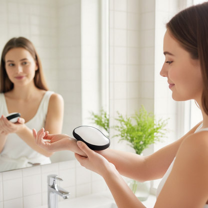 Glowly Crystal - frente al espejo